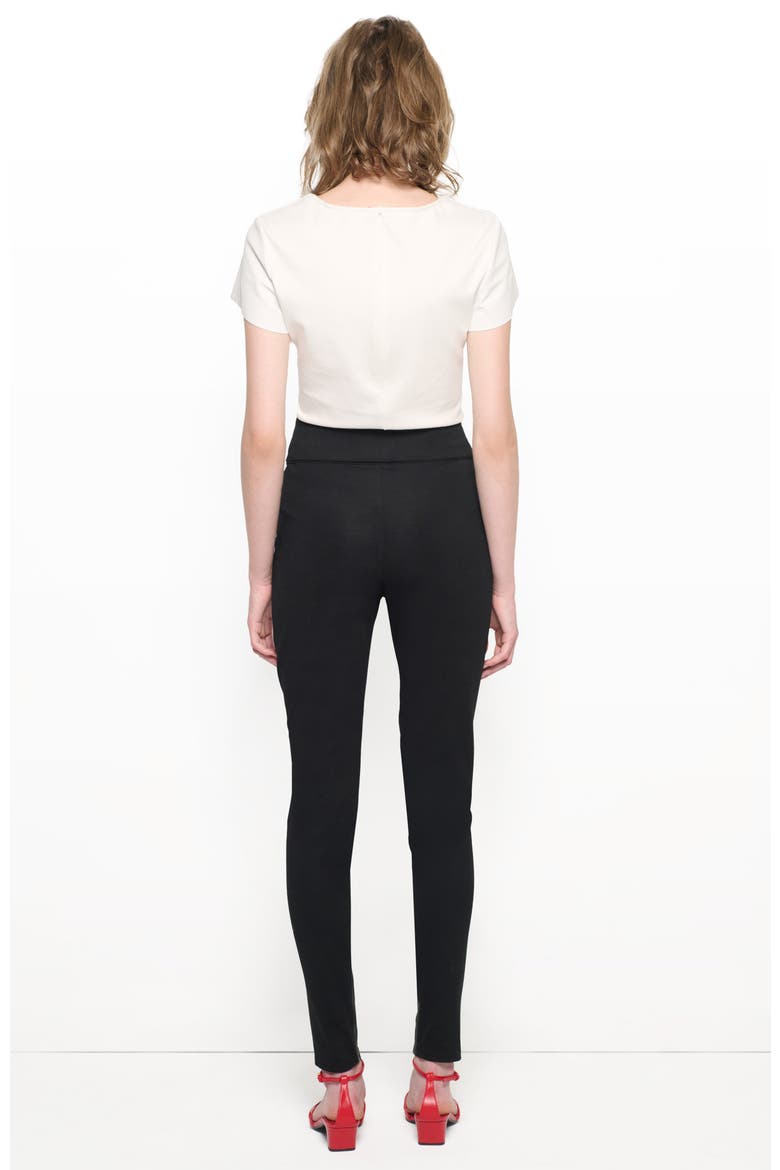 Gigi Stretch Leather Leggings, Alternate, color, Black