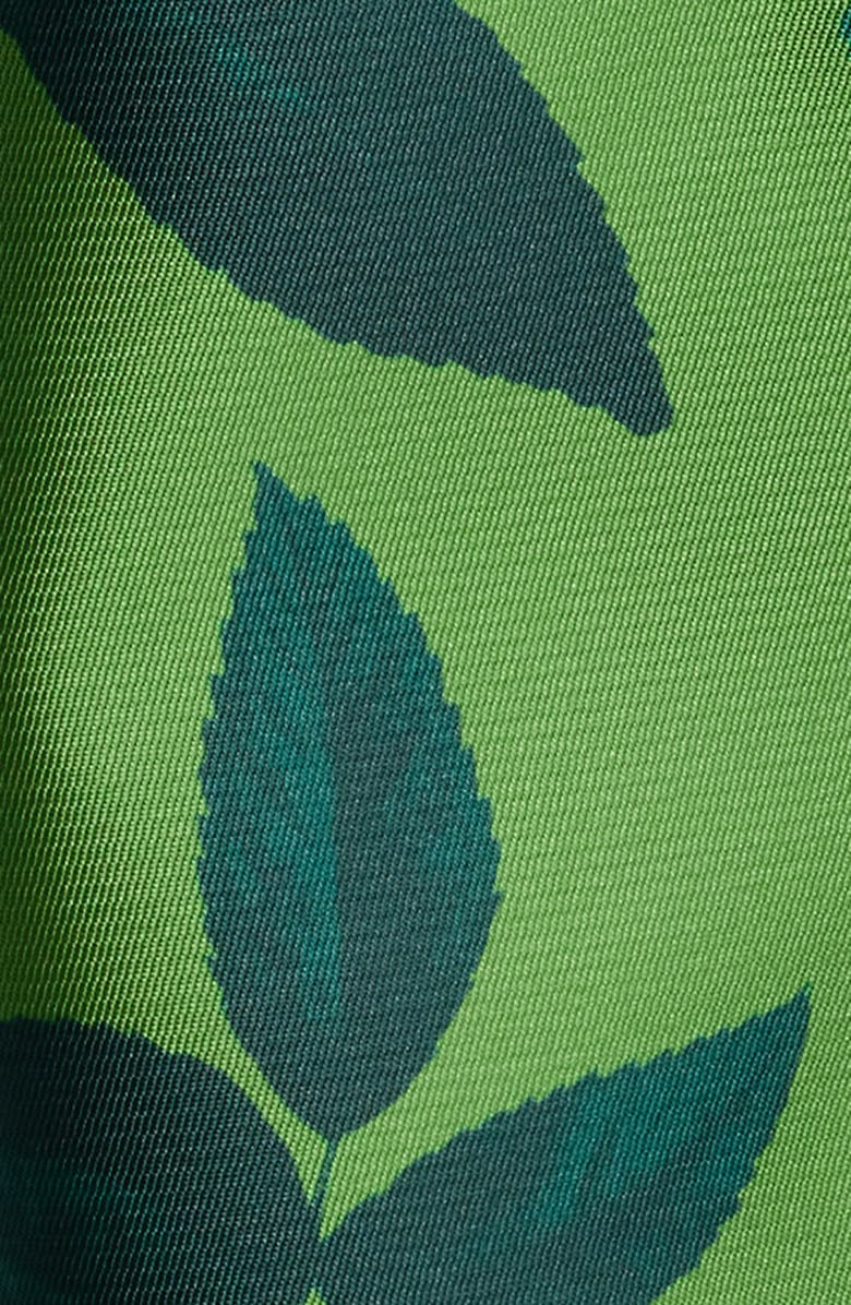 Sachin & Babi Martine Floral Mikado Cocktail Midi Dress, Alternate, color, Empress Green Roses