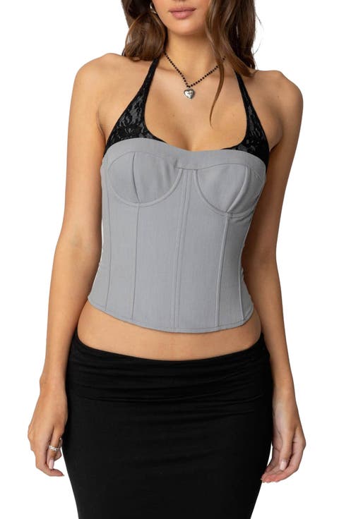 Jara Layered Lace Halter Corset