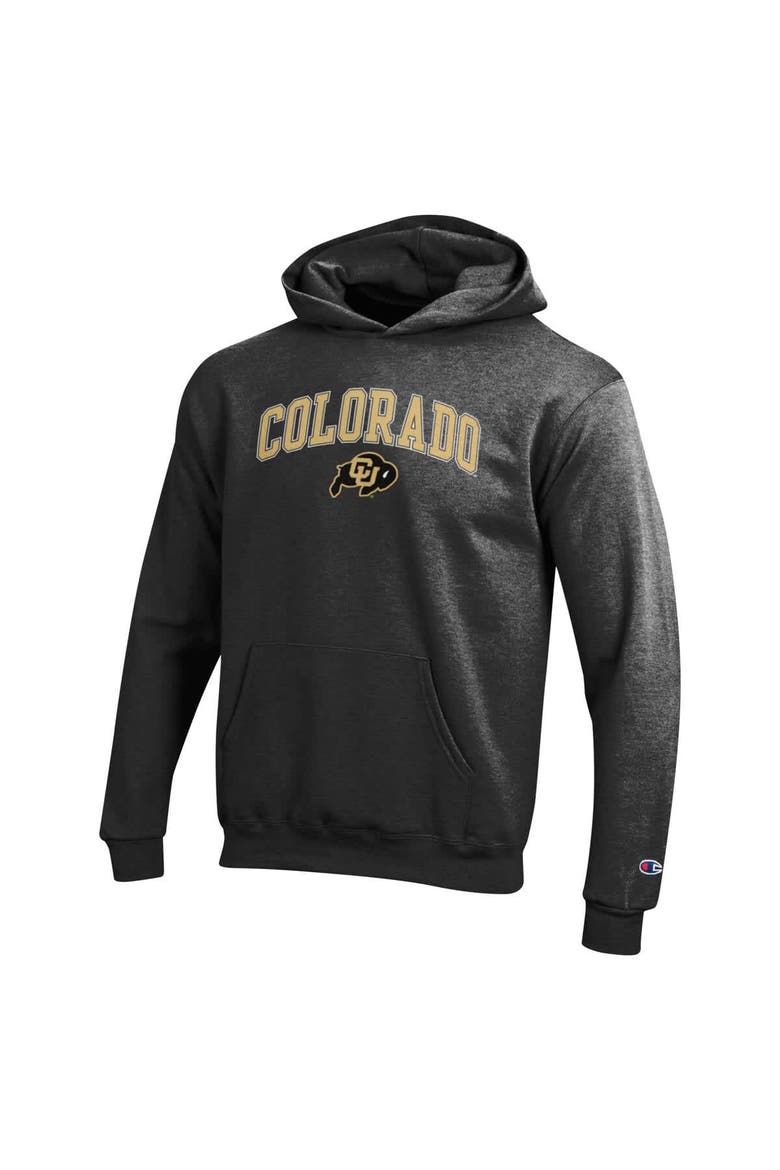 Youth Champion Heather Charcoal Colorado Buffaloes Campus Pullover Hoodie, Alternate, color, Heather Charcoal
