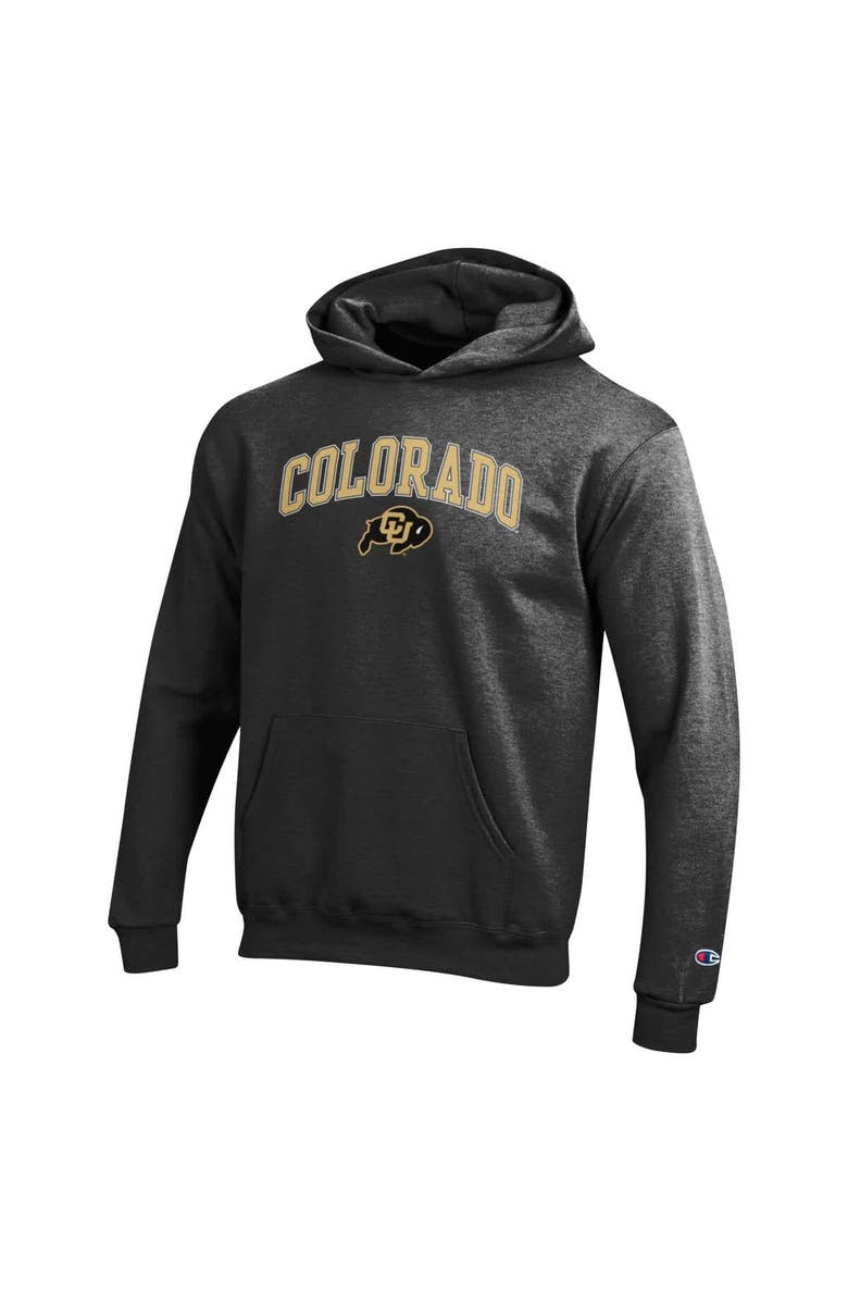 Champion Youth Champion Heather Charcoal Colorado Buffaloes Campus Pullover Hoodie, Alternate, color, Heather Charcoal