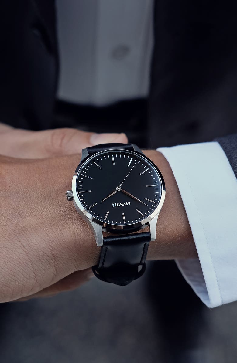 MVMT WATCHES MVMT 40 Series Leather Strap Watch, 40mm, Alternate, color, 