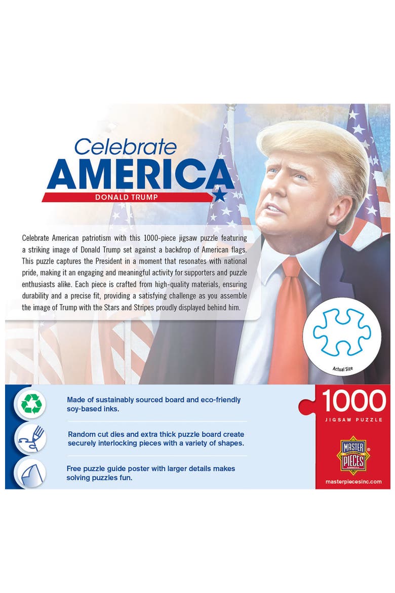 Donald Trump 1000 Piece Jigsaw Puzzle, Alternate, color, Multicolor