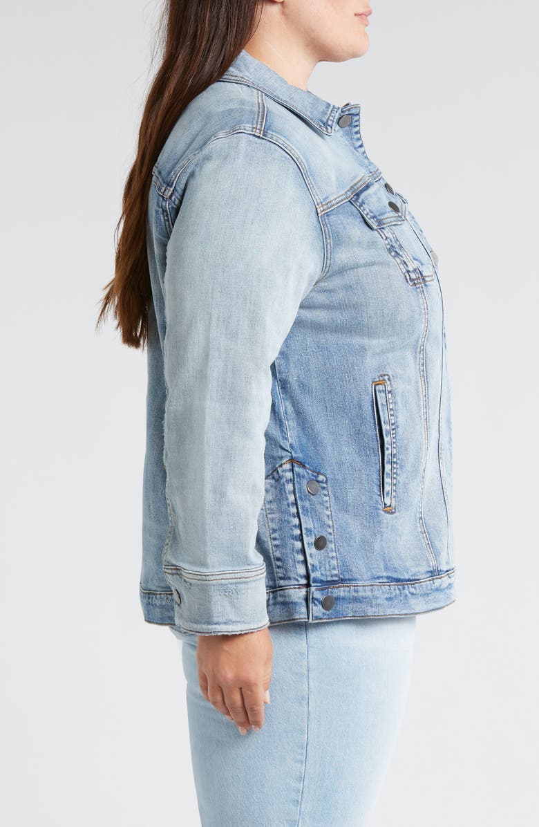 Universal Standard Denim Chore Jacket, Alternate, color, Light Blue