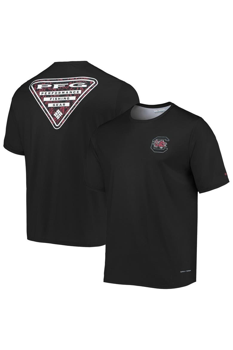 Men's Columbia Black South Carolina Gamecocks Terminal Tackle Omni-Shade T-Shirt, Main, color, Black
