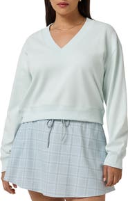 TravisMathew Cloud Fleece V-Neck Sweatshirt