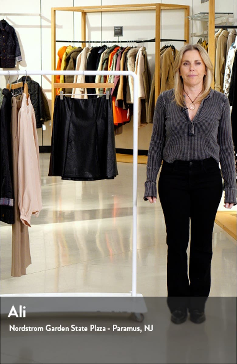 Faux Leather Pleated Miniskirt, sales video thumbnail