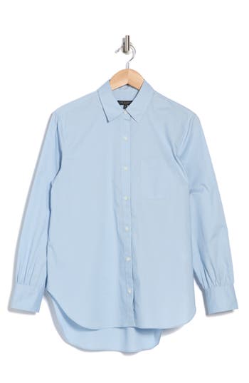 Rag & Bone Max Button Front Shirt In Babyblue