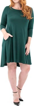 Nina Leonard High-Low Trapeze Dress