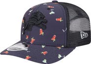 New Era Men's New Era Navy/Black Detroit Lions Adventure Drinks Pattern 9SEVENTY Stretch-Snap Hat