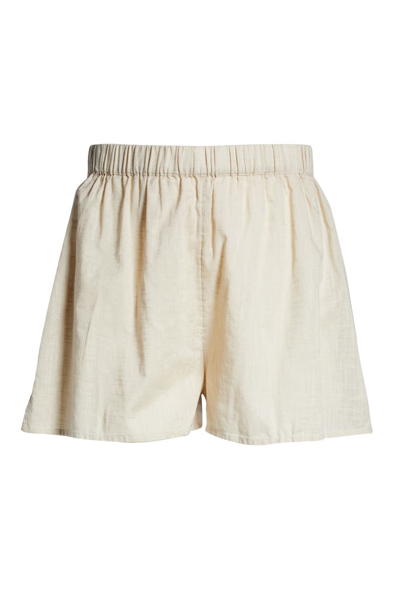 Curve Cotton Beach Shorts, Main, color, CREAM
