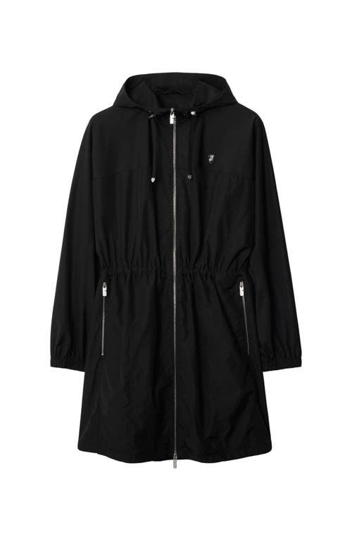 Burberry Nylon Cotton Parka In Black