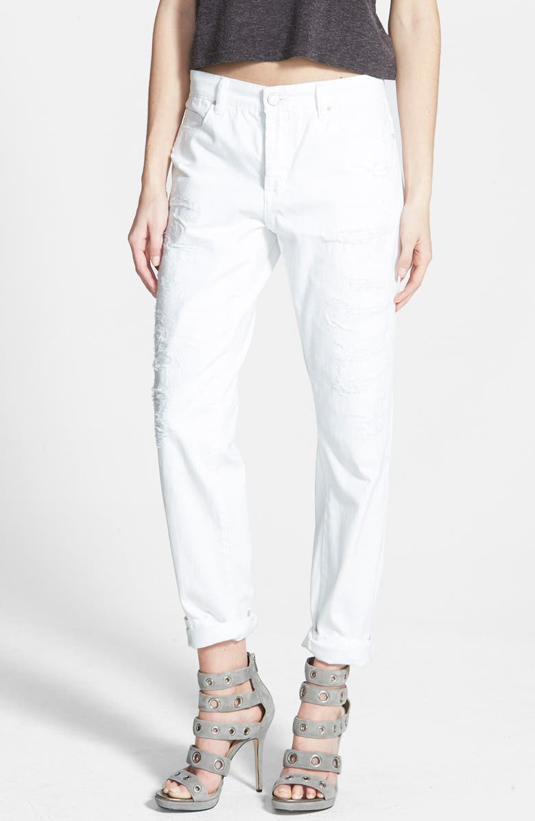 BLANKNYC Destroyed Boyfriend Jeans, Main, color, 