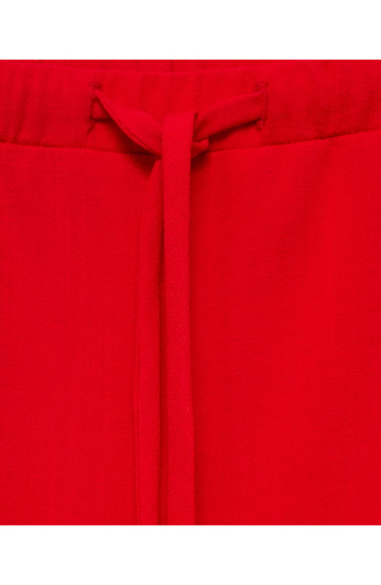 MANGO Drawstring Straight Leg Pants, Alternate, color, Red