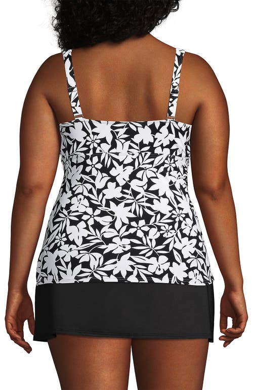 LANDS' END LANDS' END WRAP UNDERWIRE TANKINI TOP SWIMSUIT