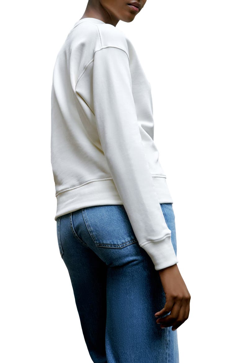 Bartlett Cutout Cotton Sweatshirt, Alternate, color, OFF WHITE