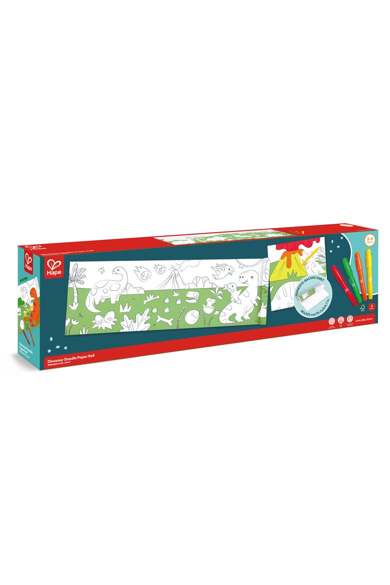 Dinosaur Doodle Paper Roll, Main, color, MULTI