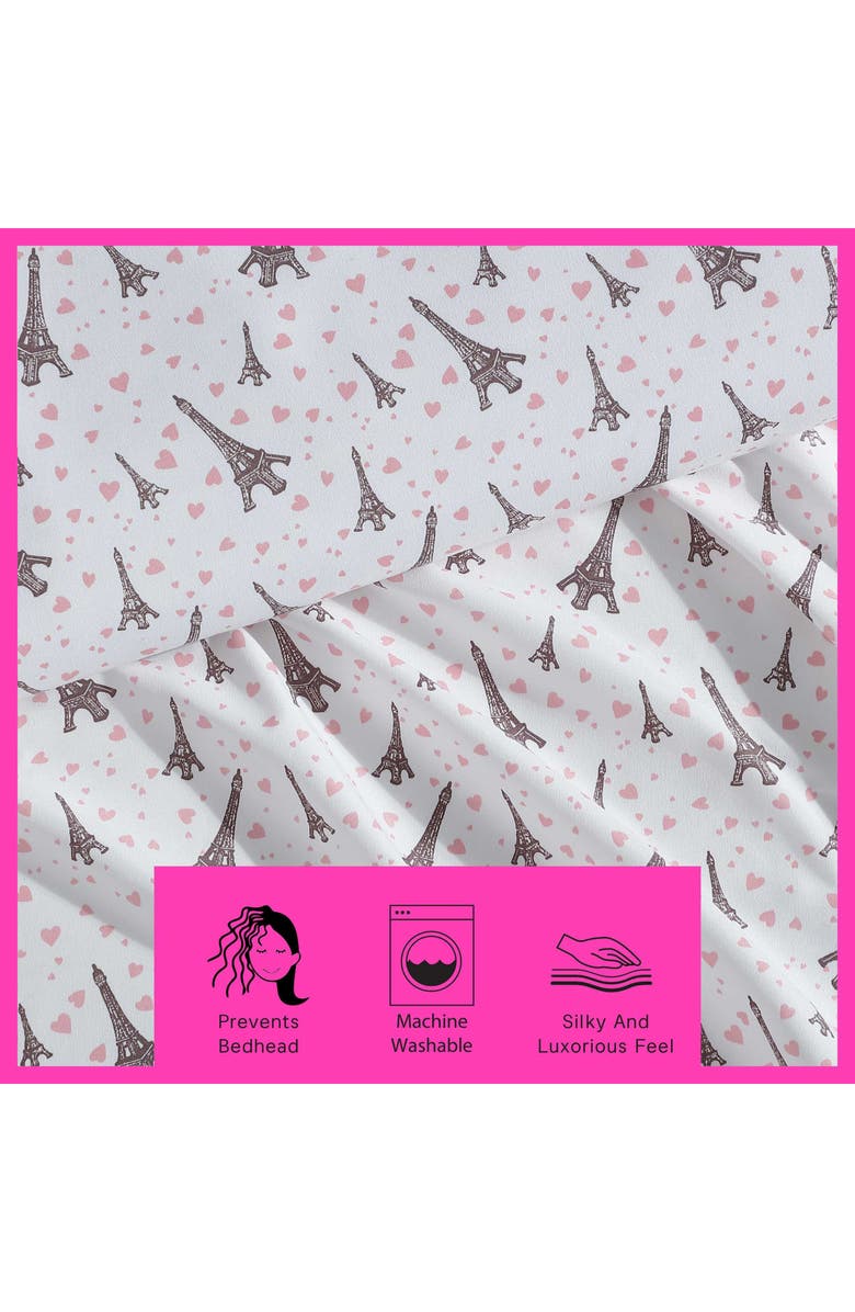 Betsey Johnson Paris Love Microfiber Sheet Set, Alternate, color, 