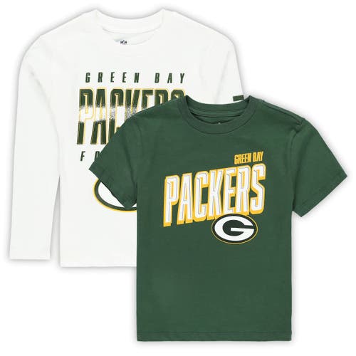 Outerstuff Preschool  Green Bay Packers The Mix Combo T-shirt Set In Multi