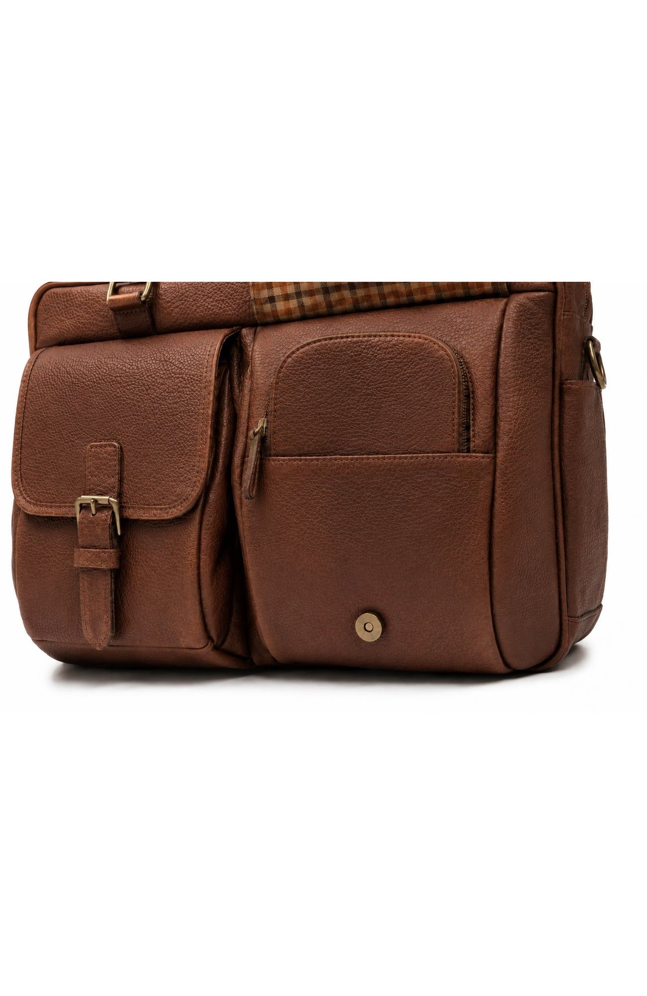 Barton Leather Briefcase, Alternate, color, Chocolate