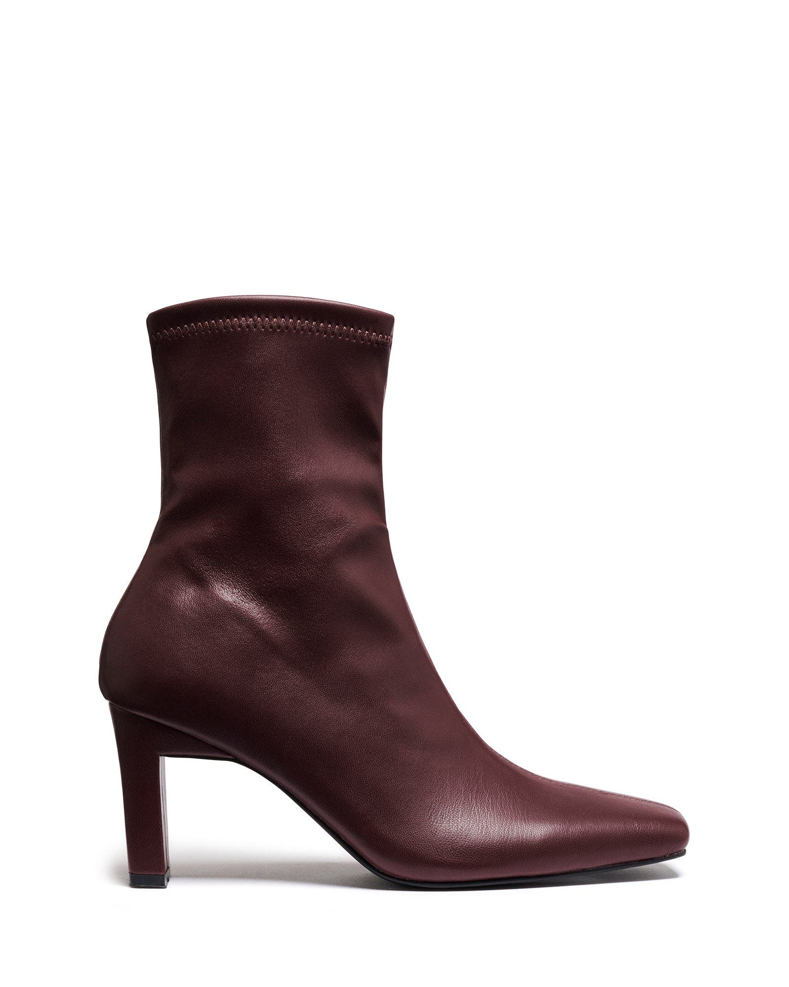 Bette Socks Boot, Alternate, color, BORDEAUX SMOOTH