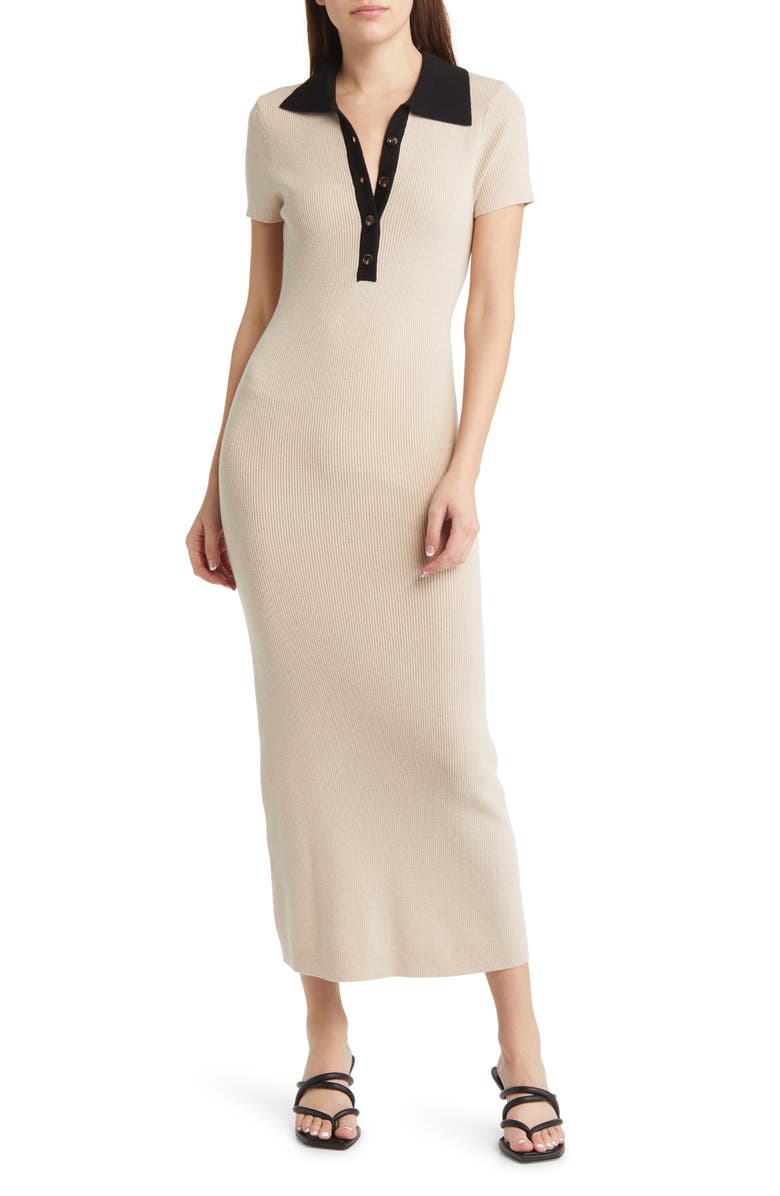 Sophie Rue Collared Rib Knit Dress, Main, color,