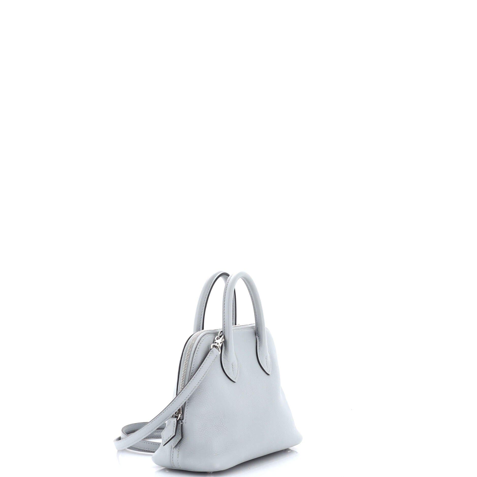 Pre-Owned Hermes Bolide 1923 Bag Evercolor Mini, Alternate, color, Bleu Glacier