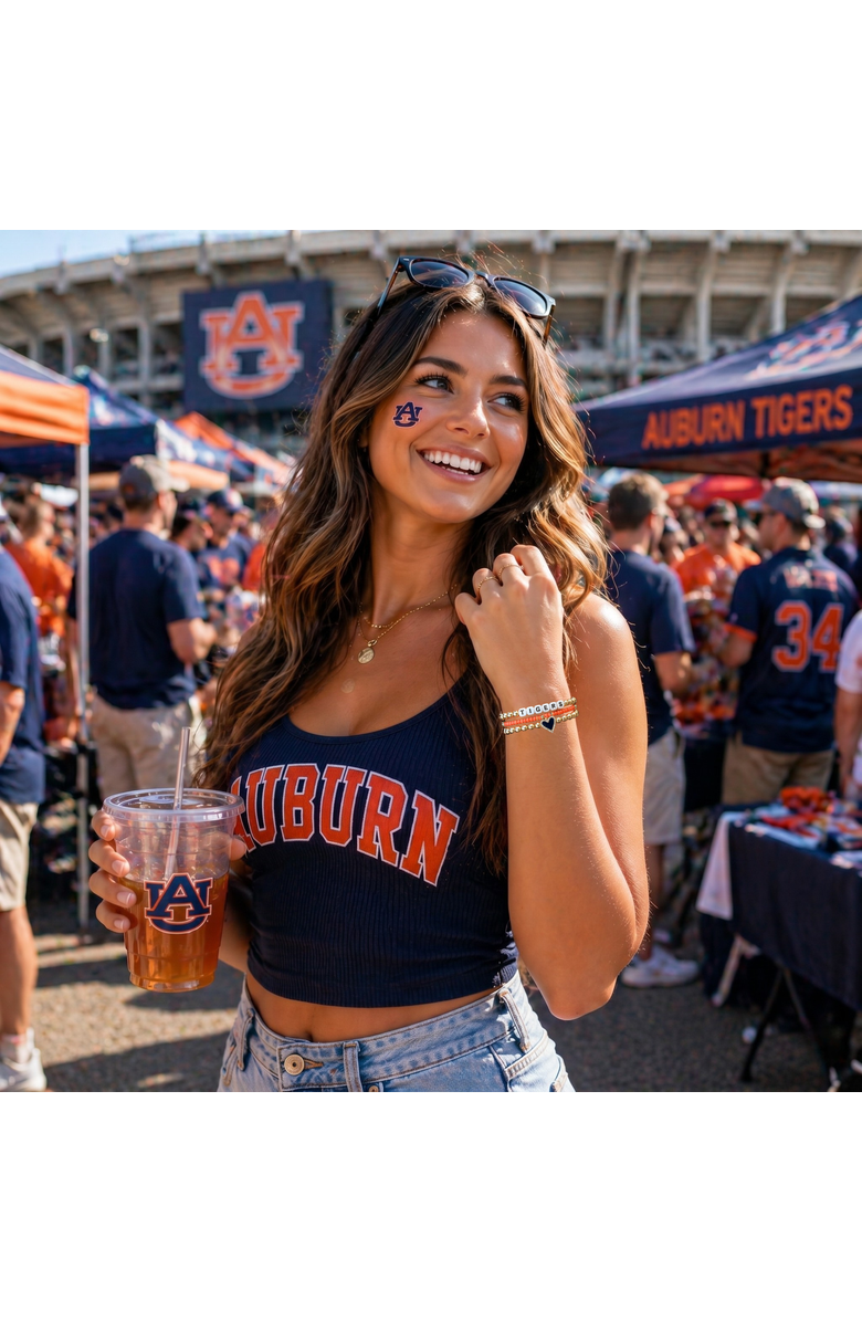 Color Shout Auburn University Love My College Bracelet Stack, Alternate, color, Yellow Gold