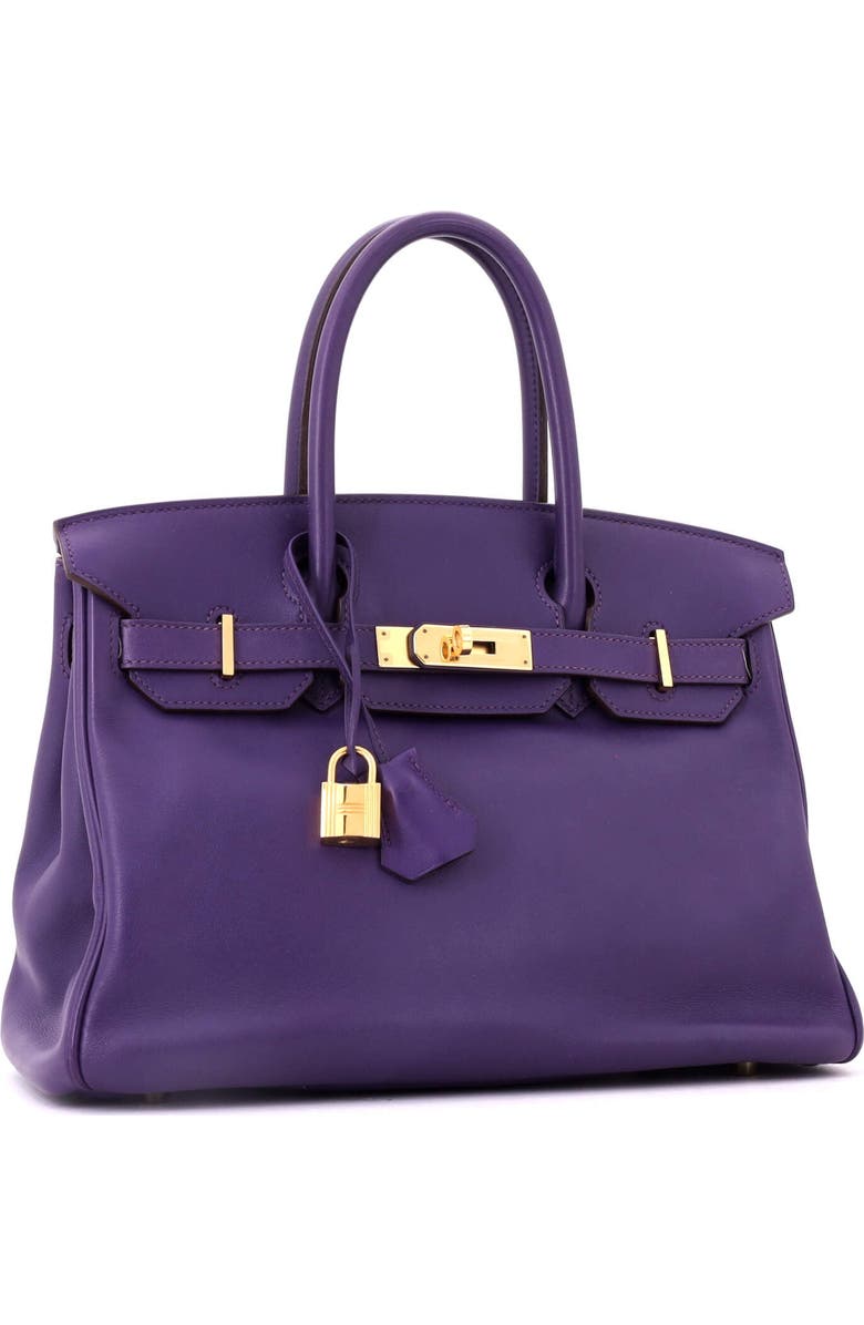 Pre-Owned Hermes Birkin Handbag Purple Swift with Gold Hardware 30, Alternate, color, Ultraviolet