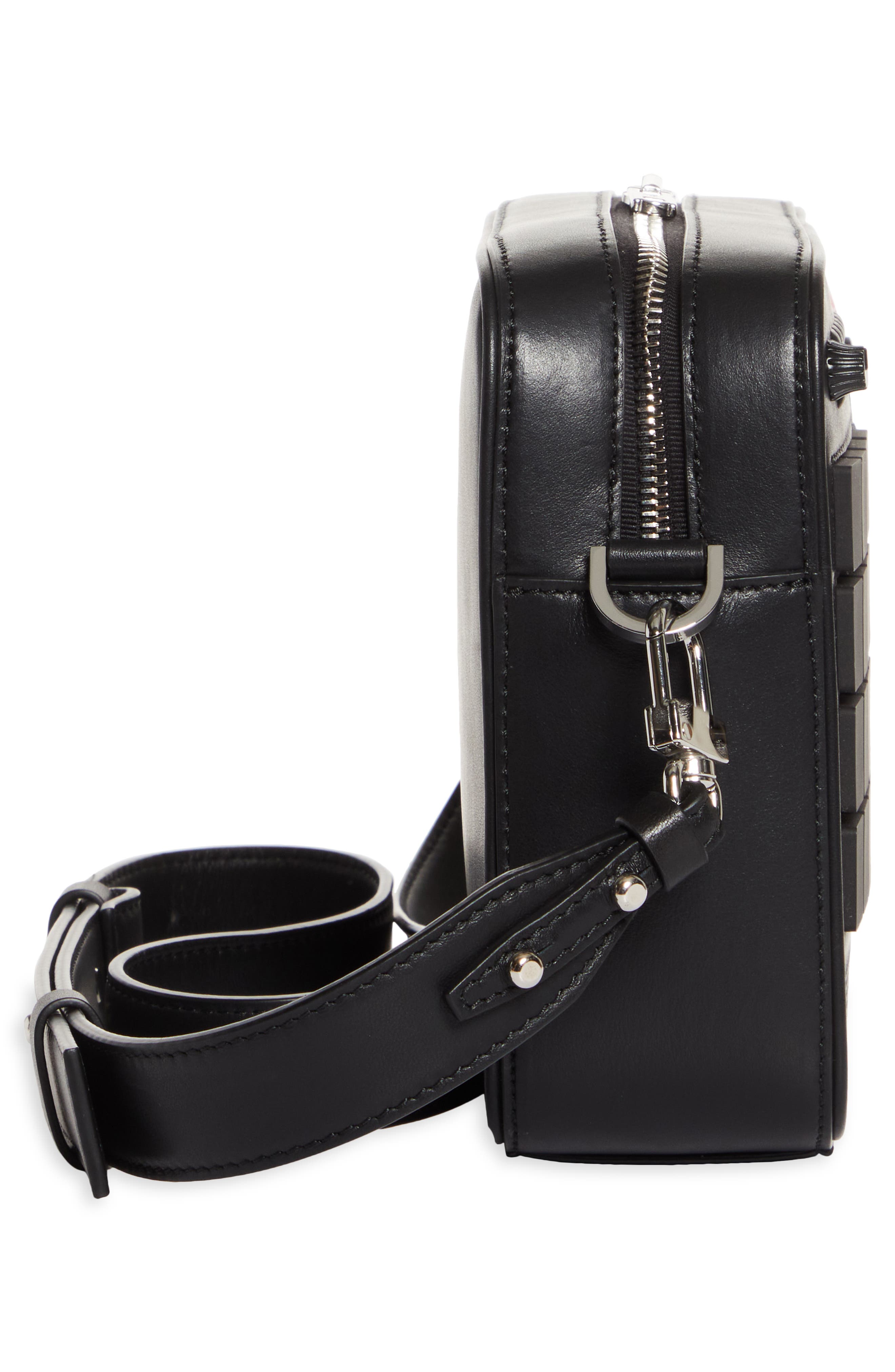 AMIRI Drum Machine Crossbody Bag, Alternate, color, Black