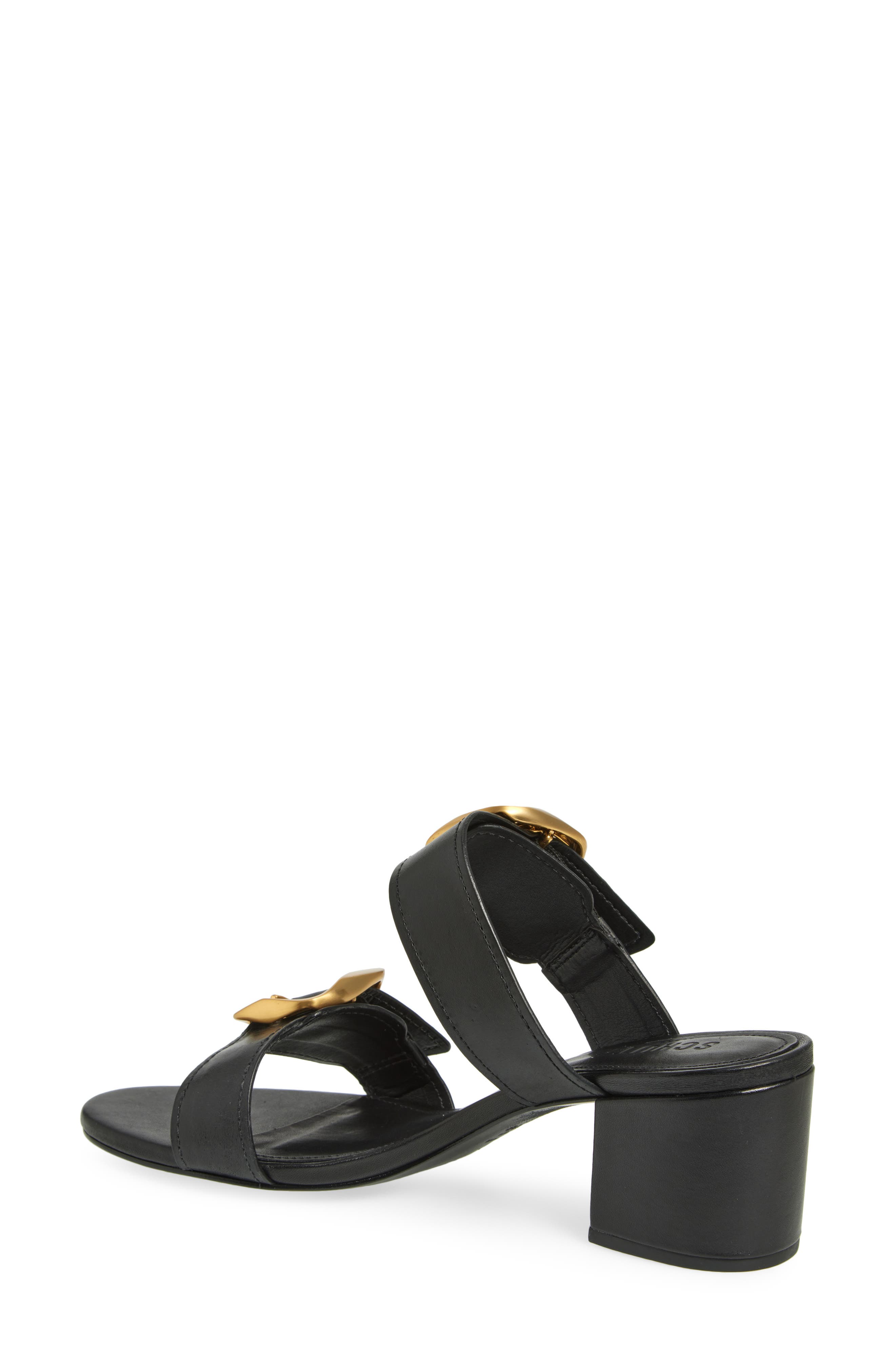 Schutz Olga Buckle Block Heel Sandal, Alternate, color, 