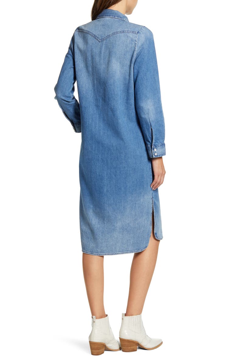 Lee Western Denim Midi Shirtdress, Alternate, color,