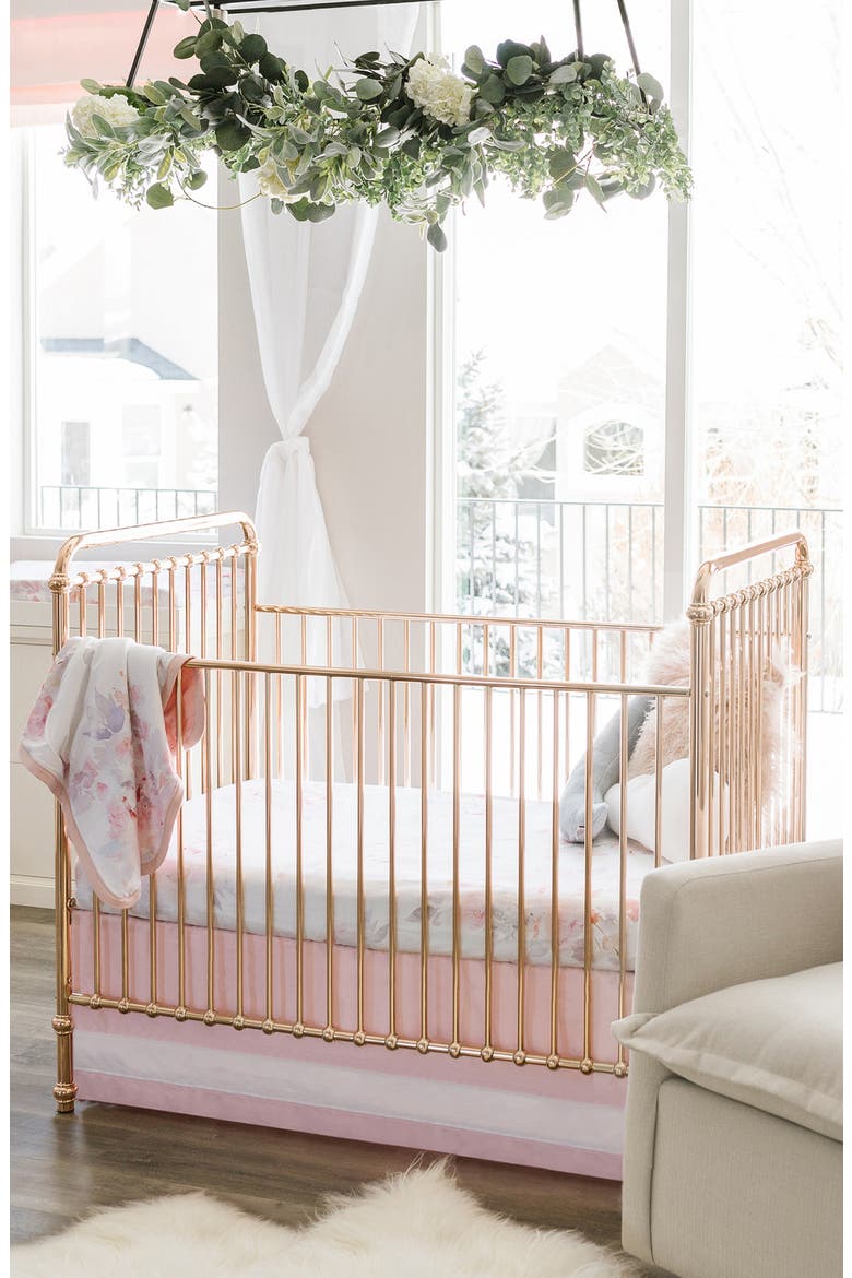 Prim Changing Pad Cover & Jersey Crib Sheet Set, Alternate, color, BLUSH