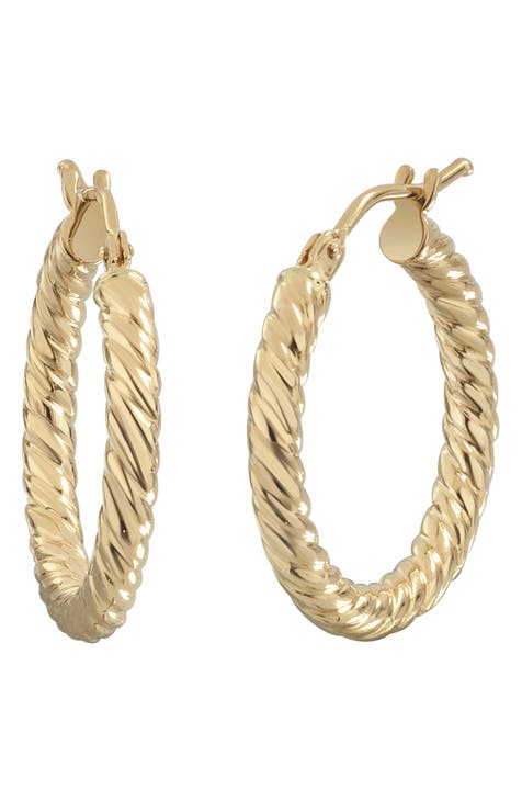 BLG 14K Gold Twisted Hoop Earrings, 15mm (Nordstrom Exclusive)