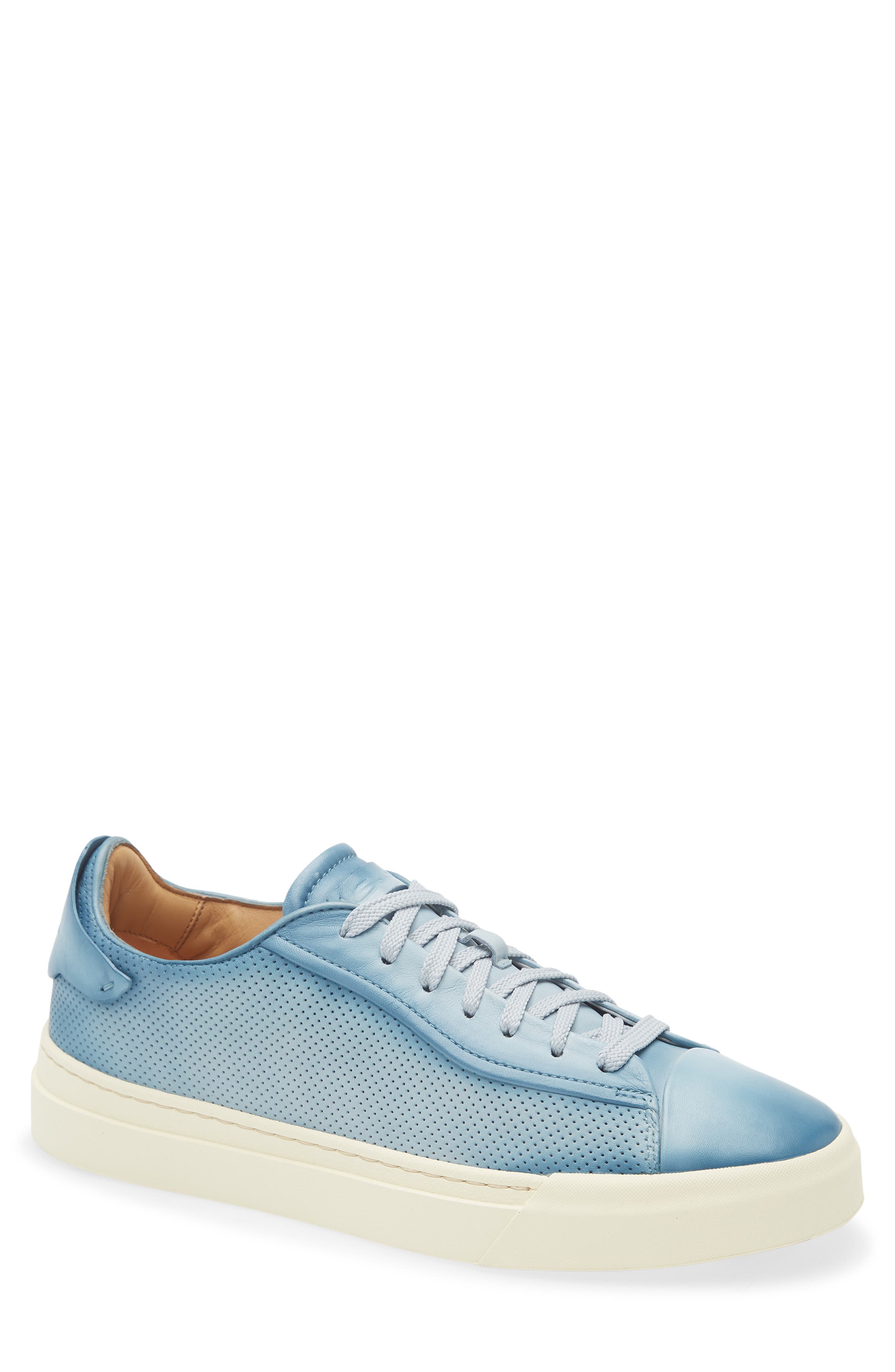 Santoni Laref Sneaker, Main, color, Green Blue