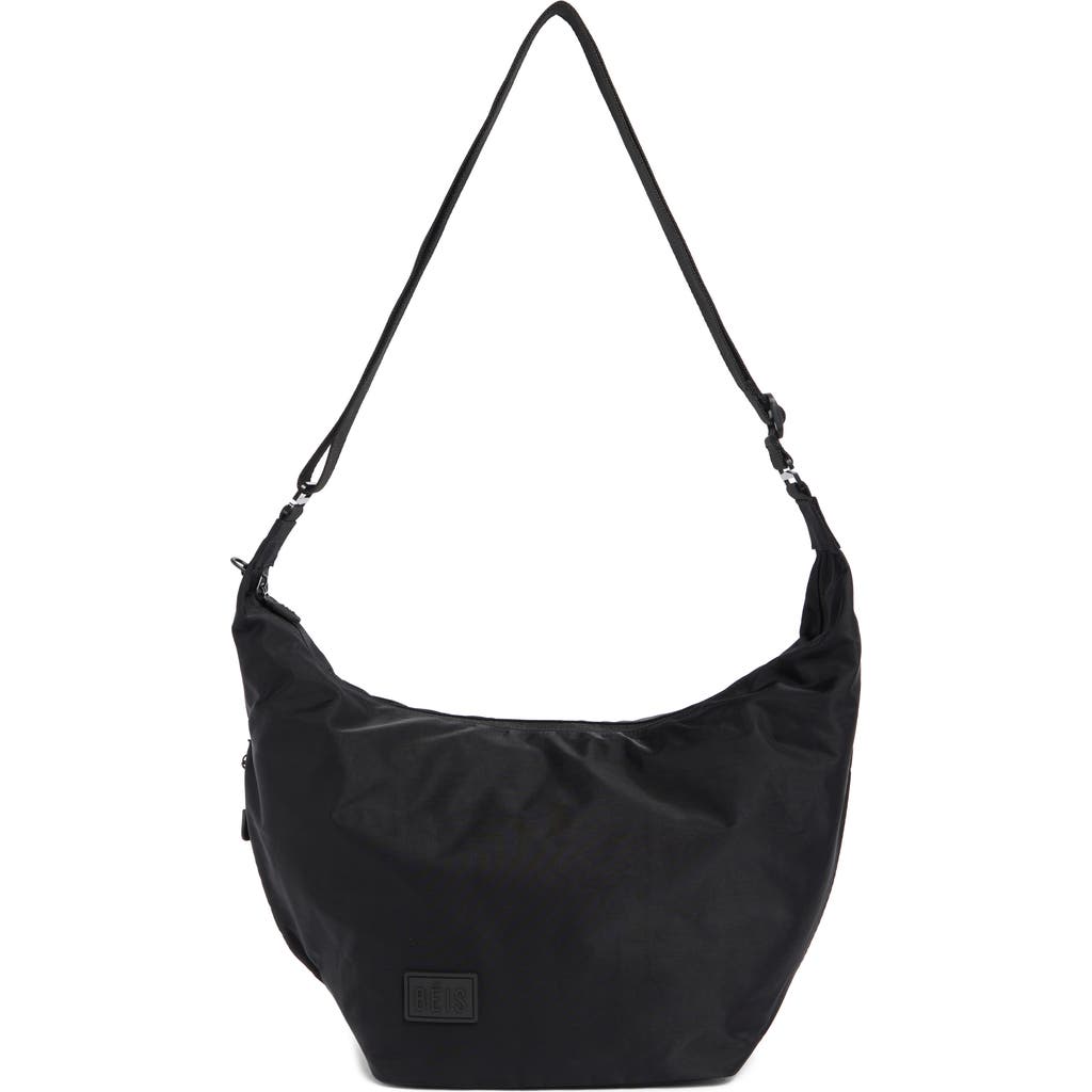 Beis Béis The Crescent Catchall Crossbody Bag In Black