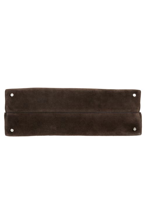 Totême Toteme Lounge Belted Suede Tote In Brown