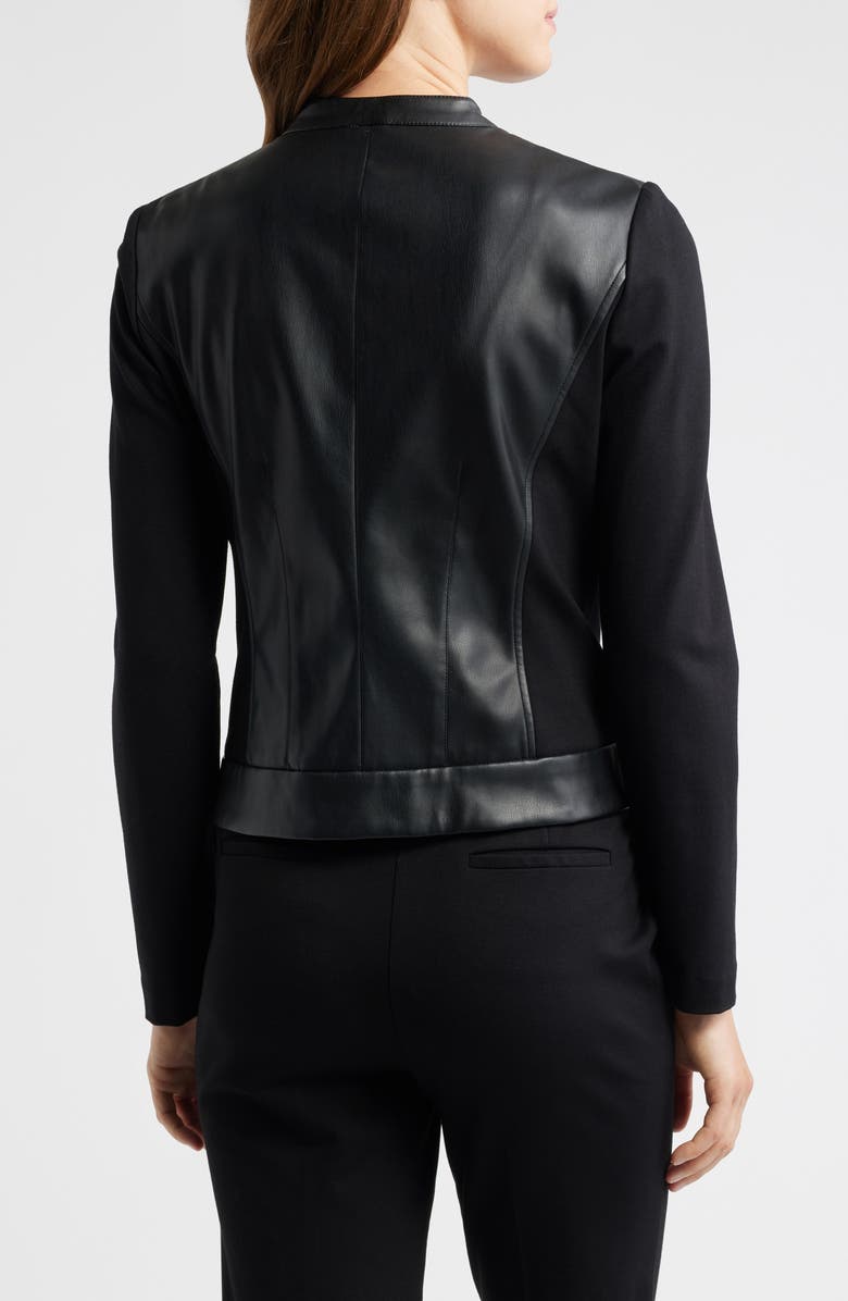 AK ANNE KLEIN Quilted Mixed Media Jacket, Alternate, color,