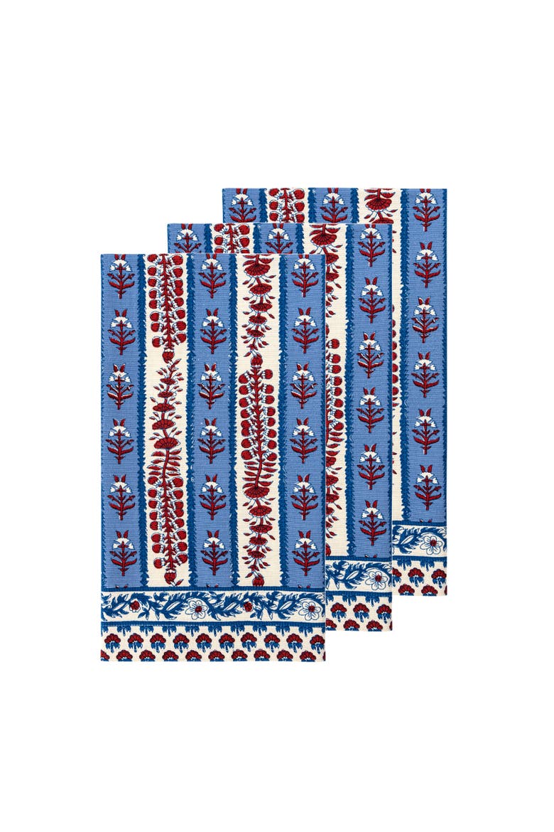 Provence Avignon Tea Towels, Alternate, color, Red/Blue 20" x 30"
