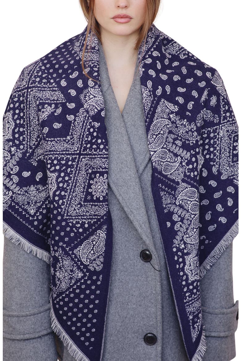 Williamsburg Paisley Scarf, Main, color, BLUE