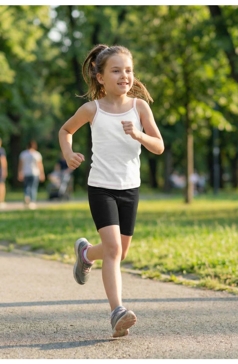 CITY THREADS Baby Girls 100% Soft Cotton Bike Shorts, Alternate, color, Black