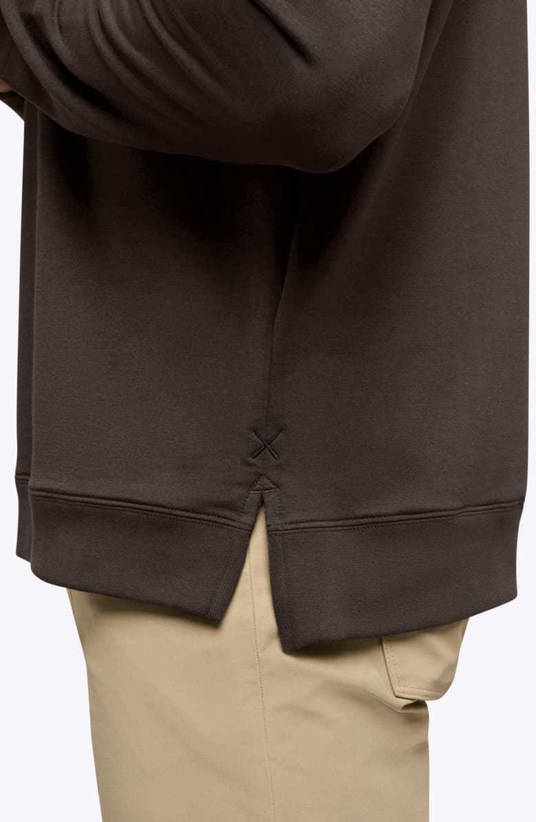 Cuts Hyperloop Split Hem Sweatshirt, Alternate, color, Truffle