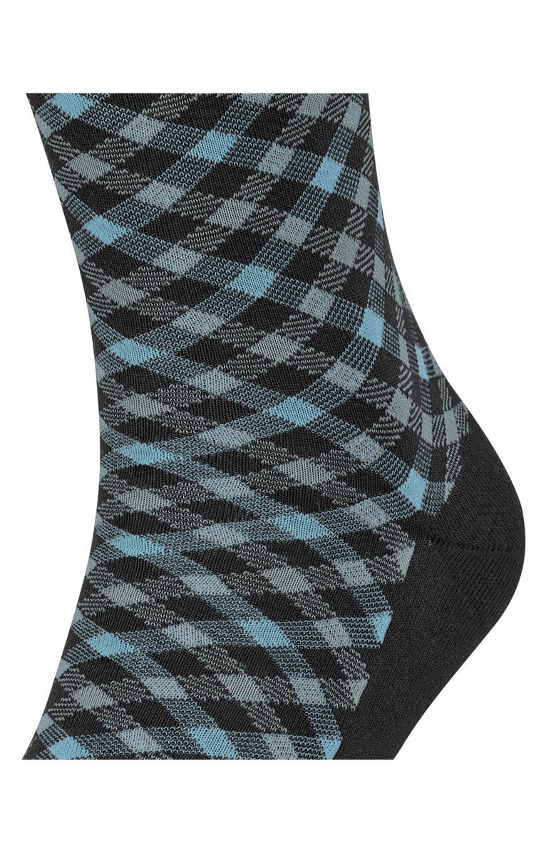 Falke Smart Check Dress Socks, Alternate, color, Black