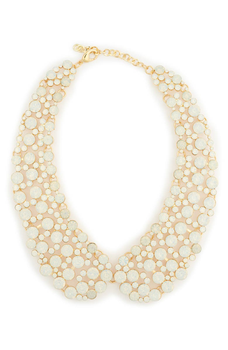EYE CANDY LOS ANGELES Diana Imitation Pearl Collar Necklace, Main, color, Beige