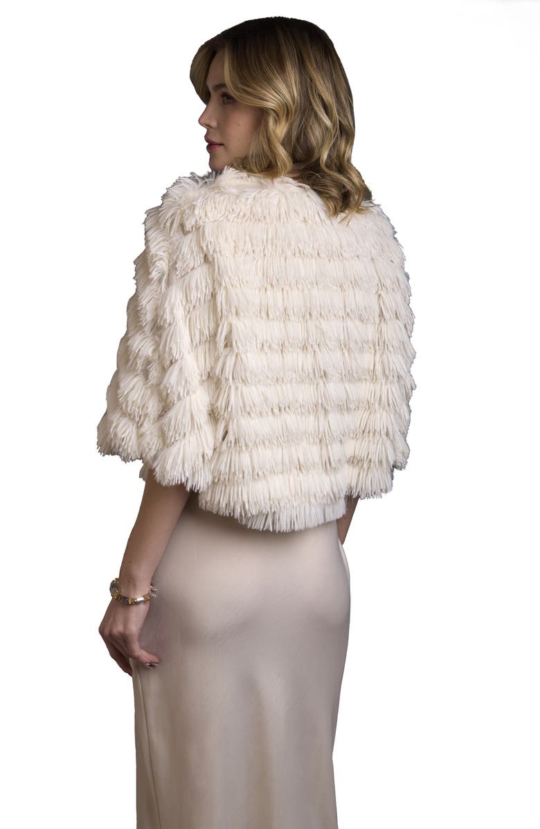 SAACHI Faux Fur Capelet, Alternate, color, 