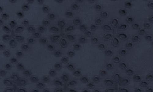 London Times Embroidered Eyelet Shift Dress In Blue
