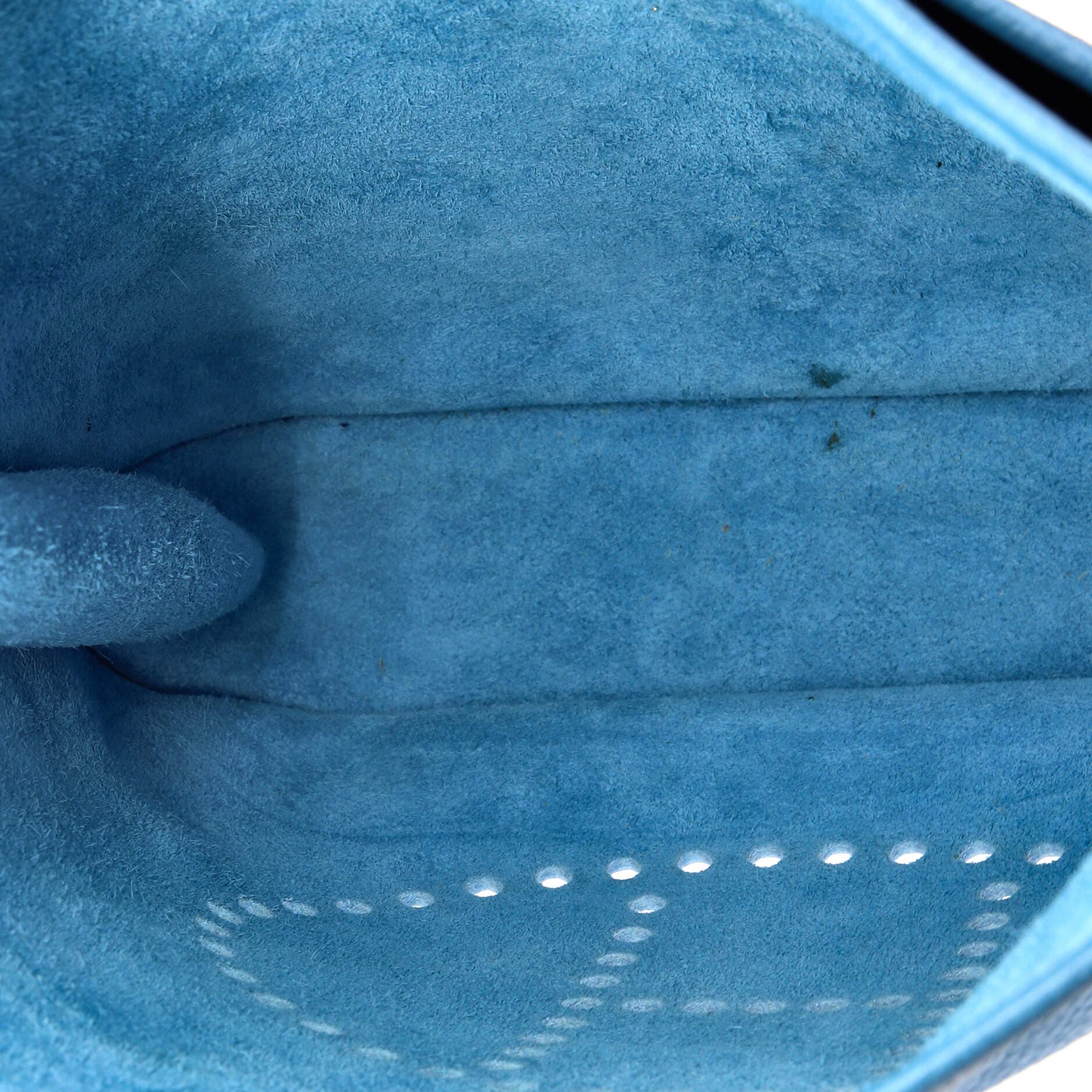 Pre-Owned Hermes Evelyne Bag Gen II Clemence GM, Alternate, color, Bleu Jean