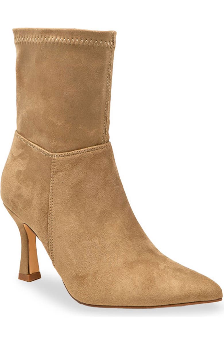 CHASE AND CHLOE Pointed Toe Bootie, Main, color, Taupe