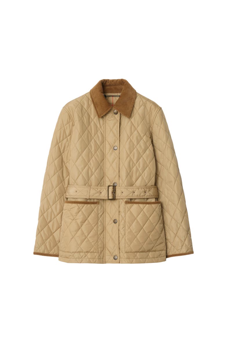 Burberry Quilted Nylon Jacket, Alternate, color, Flax