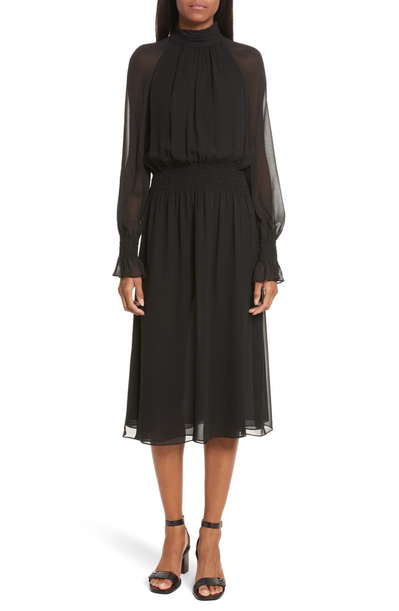 Tory Burch Collette Silk Midi Dress, Main, color,